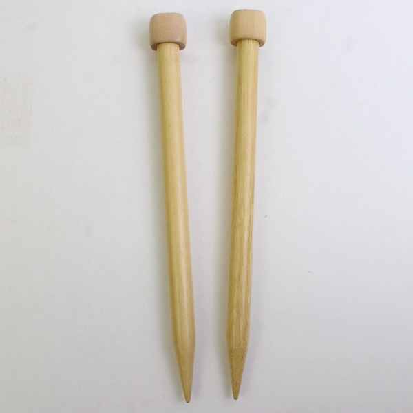 Pair of Clover Jumbo Wooden Knitting Needles size 19 10" Long