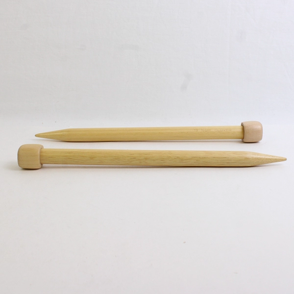 Pair of Clover Jumbo Wooden Knitting Needles size 19 10" Long