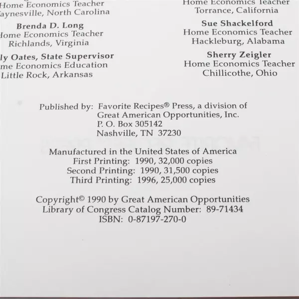 Vintage Spiral Cookbook 1996 The Nice & Easy Cookbook, Favorite Recipes Press