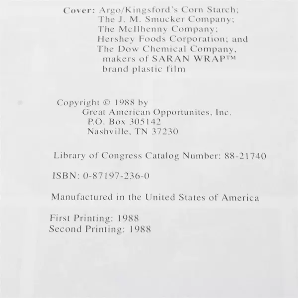 Vintage 1988 International Sampler Cookbook by Favorite Recipes Press