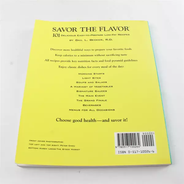 1994 Savor the Flavor 101 Low-Fat Recipes Becker, Gail Softcover Illustrated