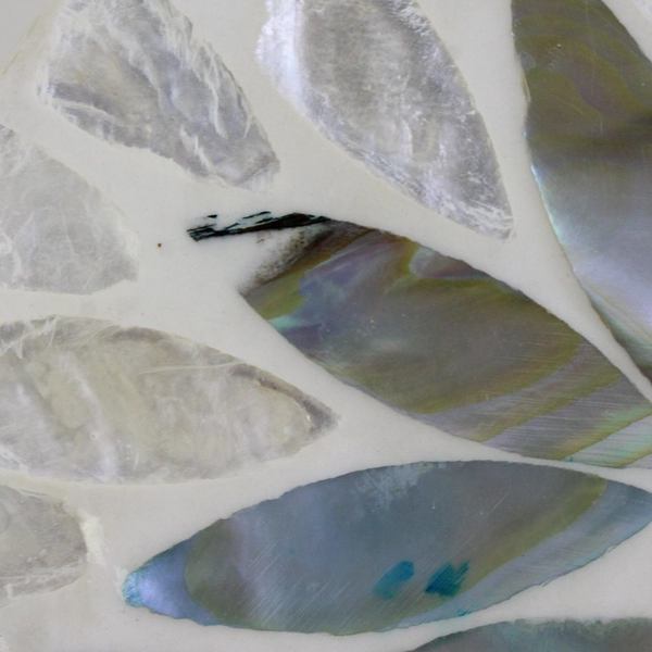 Lacquer World Co Blue Mosaic Tile Design Easter Bunny Home Decor 11" Tall