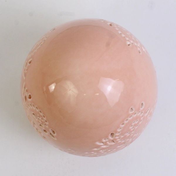 Unbranded Floral Debi Lilly Iver Egg Decor Small Pink Easter 5" Tall (Tested)