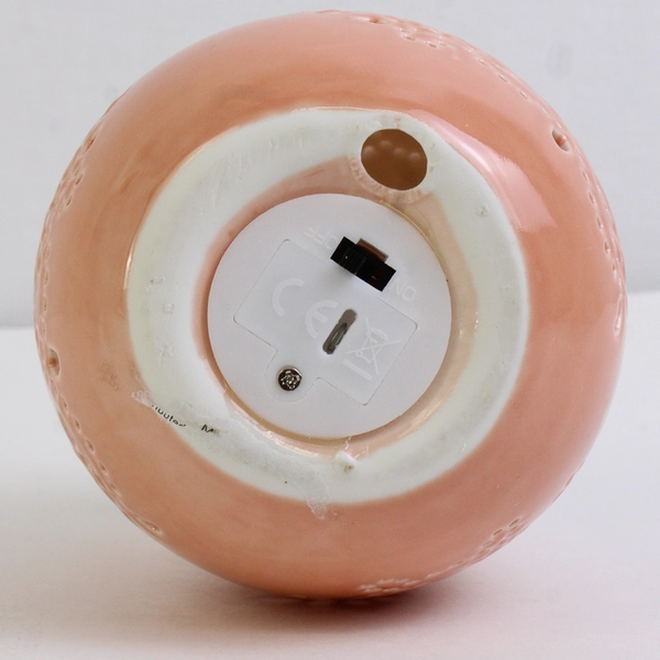 Unbranded Floral Debi Lilly Iver Egg Decor Small Pink Easter 5" Tall (Tested)