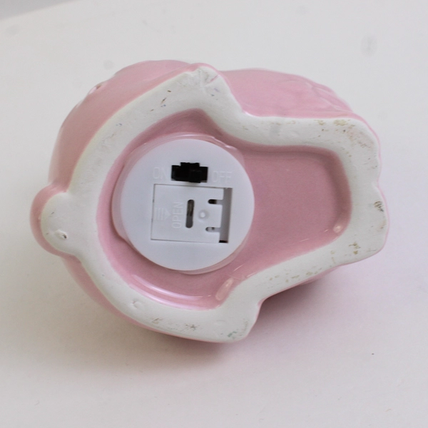 Unbranded Pink Floral Debi Lilly Iver Easter Bunny Decor Small 3.5" Tested