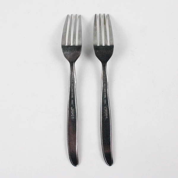 Lot of 2 Montgomery Ward Grape Pattern Stainless Dinner Forks 7.25"