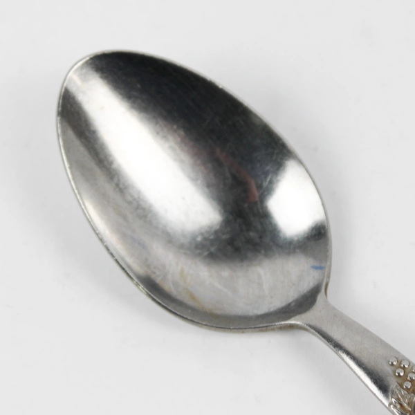 Lot of 2 Montgomery Ward Grape Pattern Stainless Spoons 6" Good