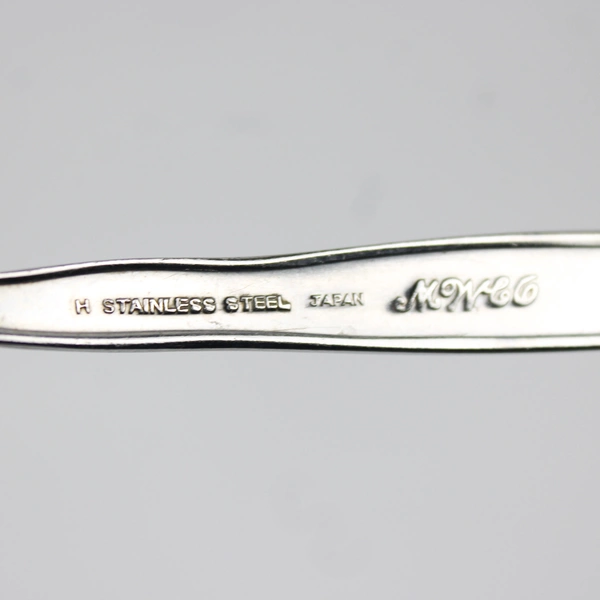 Lot of 2 Montgomery Ward Grape Pattern Stainless Spoons 6" Good