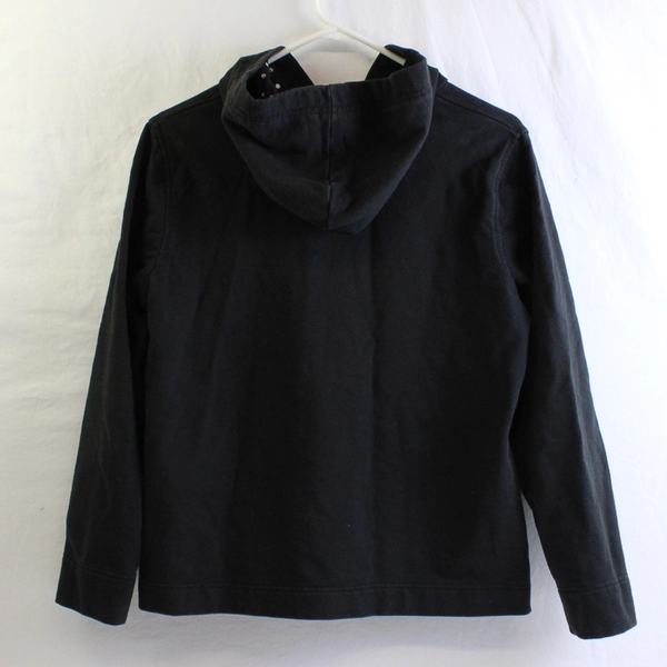 Jones New York Black Zip-Up Hoodie Women's Size Large FLAW