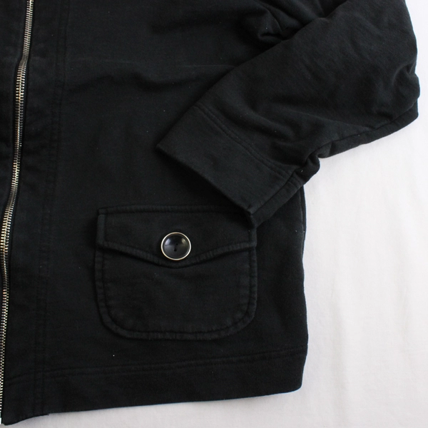 Jones New York Black Zip-Up Hoodie Women's Size Large FLAW