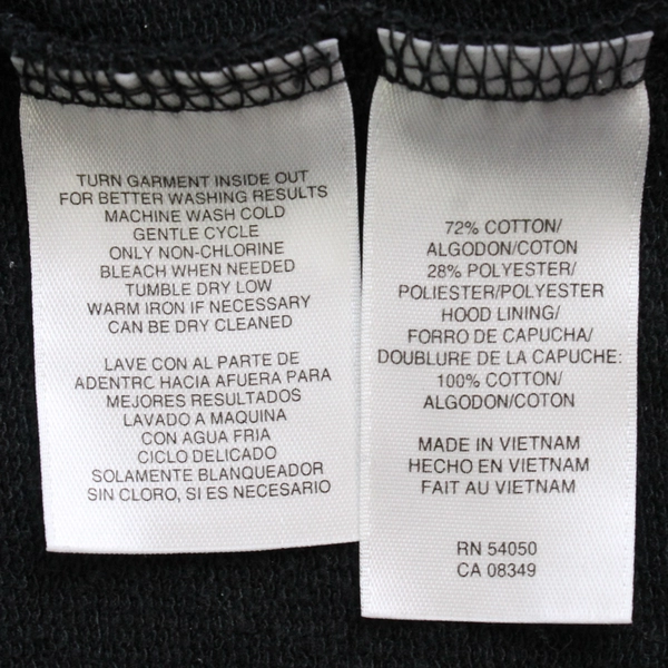 Jones New York Black Zip-Up Hoodie Women's Size Large FLAW