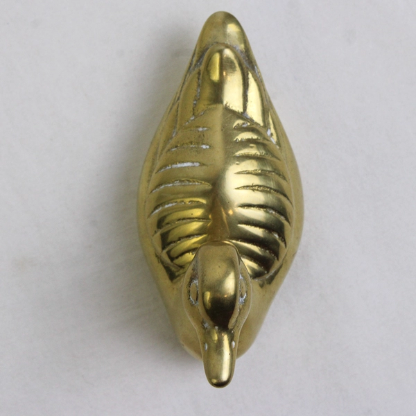 Unbranded Solid Brass Duck Bird Figurine Decorative Paperweight 2.25" Tall