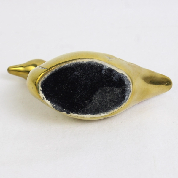 Unbranded Solid Brass Goose Bird Figurine Decorative Paperweight 2.5" Tall