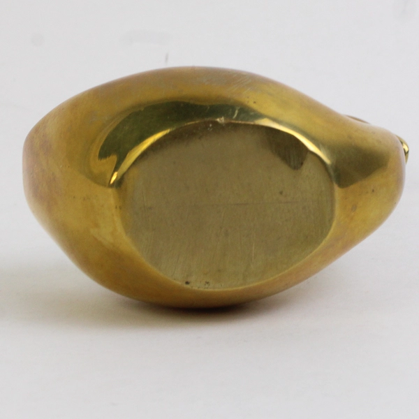 Unbranded Solid Brass Swan Bird Figurine Decorative Paperweight 4" Tall