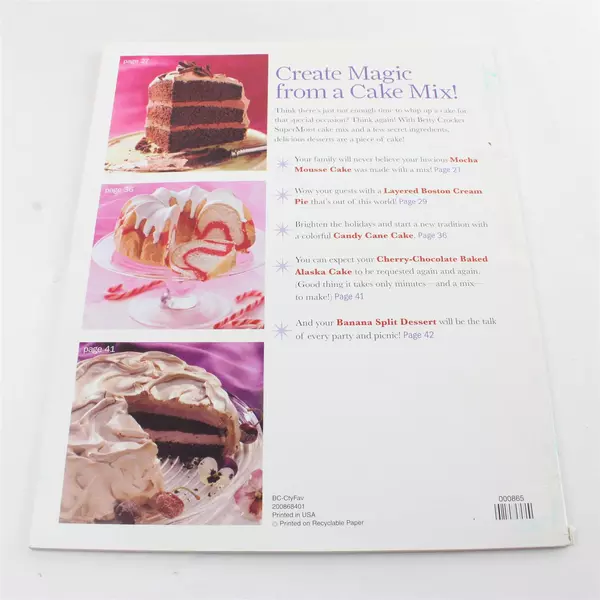 Betty Crocker Best-Loved Cake Mix Creations Paperback Cookbook 2008