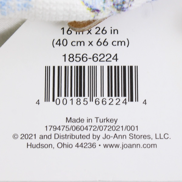 Place & Time Happy Easter Bunny Pattern Kitchen Towel 100% Cotton 2021 (W/ Tag)