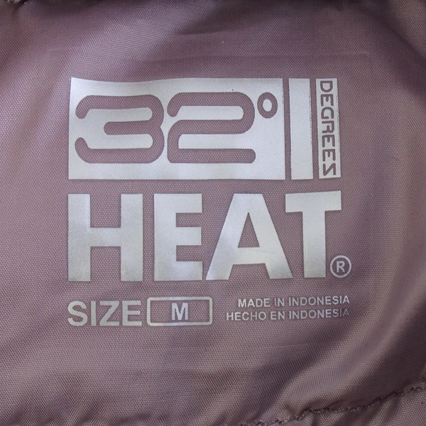 32 Degrees Heat Mauve Purple Zip-Up Puffer Vest Women's Size Medium