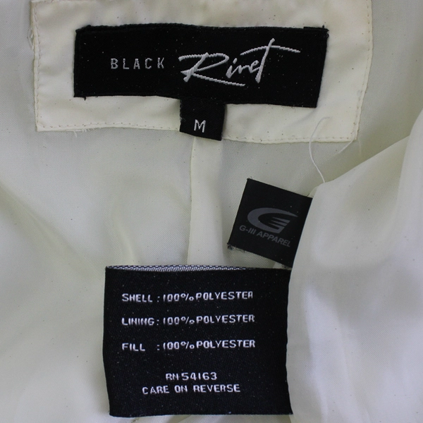 Black Rivet Cream Color Quilted Zip-Up Jacket Women's Medium FLAWED