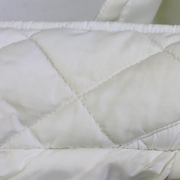 Black Rivet Cream Color Quilted Zip-Up Jacket Women's Medium FLAWED