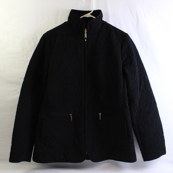 Ellen Tracy Black Zip-Up Jacket Women's Size Medium