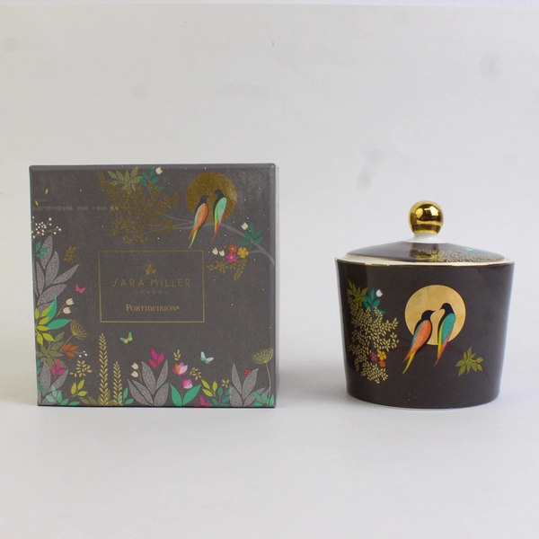 Portmeirion Sara Miller London Sugar Bowl With Lid Ceramic 10 Oz