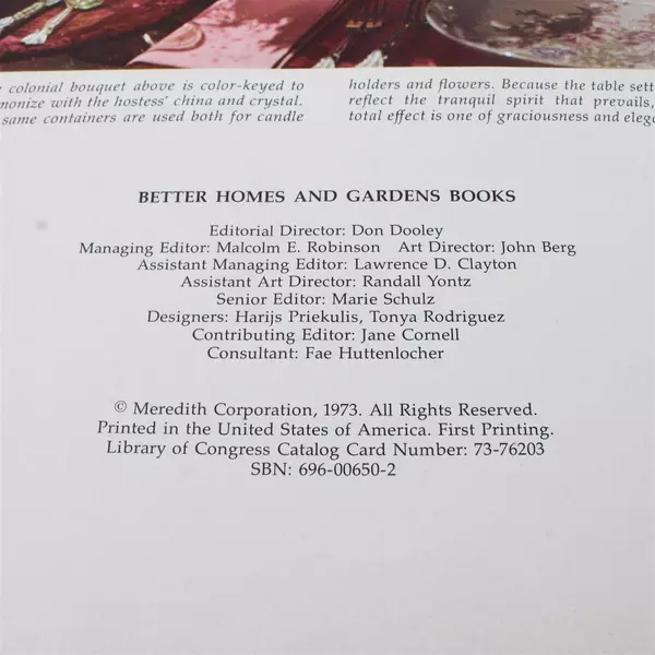 Better Homes & Gardens Creative Table Settings Decorating Crafts Hardcover