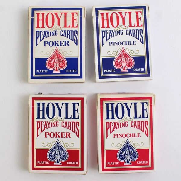 Lot Of 4 Hoyle Official Playing Cards Pinochle Poker Nevada Finish Complete