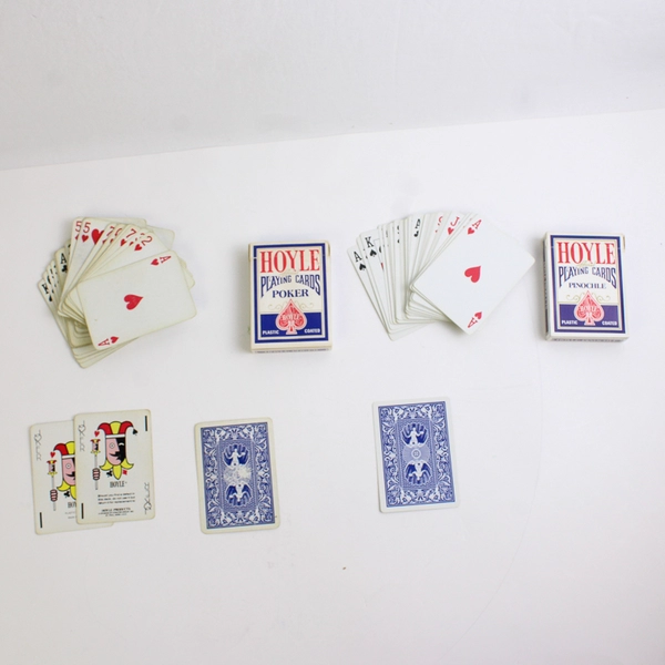 Lot Of 4 Hoyle Official Playing Cards Pinochle Poker Nevada Finish Complete