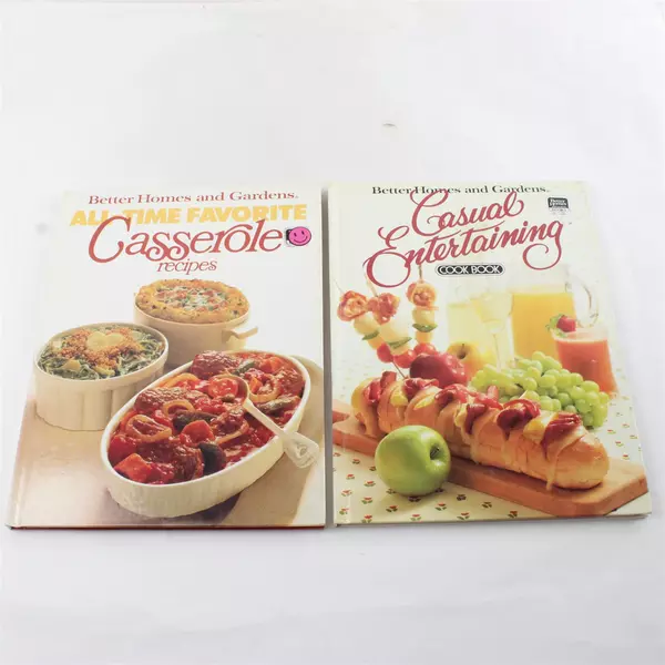 Lot of 2 Better Homes & Gardens All-Time Fav Casserole & Casual Entertaining HC