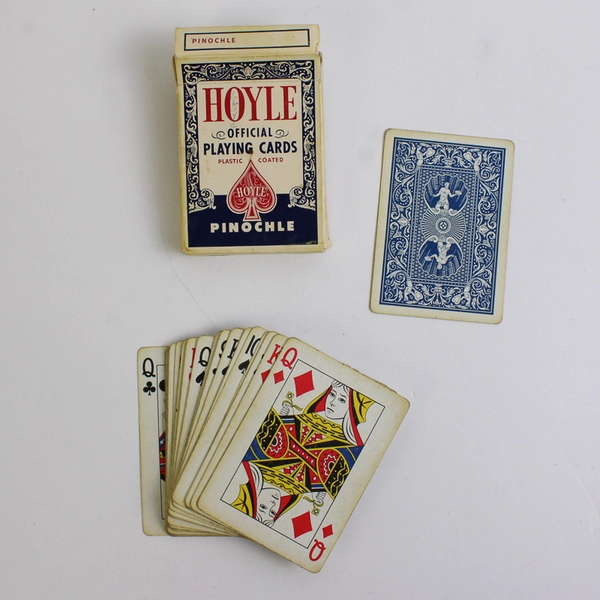 Lot Of 2 Hoyle Official Playing Cards Pinochle Nevada Finish (Opened, Complete)