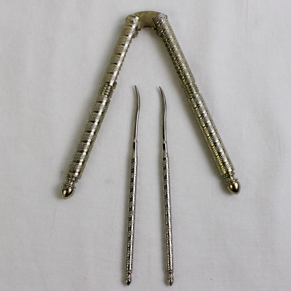 Lot Of 3 HMO 1 Nutcracker & 2 Nutpicks Metal Multipurpose