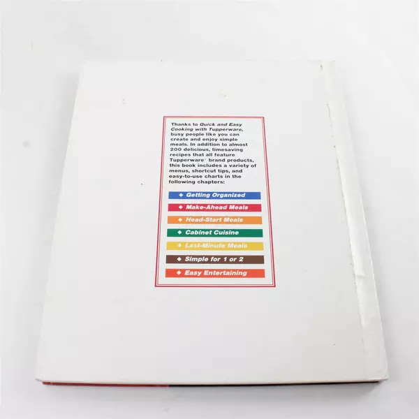 Vintage 1986 Quick & Easy Cooking with Tupperware Cookbook - Retro Recipes