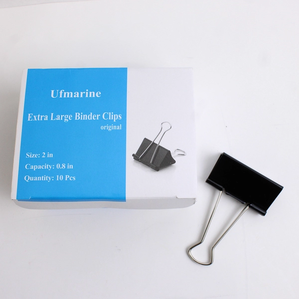 Lot Of 4 Ufmarine Extra Large Binder Clips Original Size 2" 10 Pcs