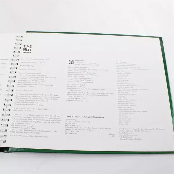 Great Taste Low Fat Italian Cooking Hardcover Cookbook w/ Color Photos