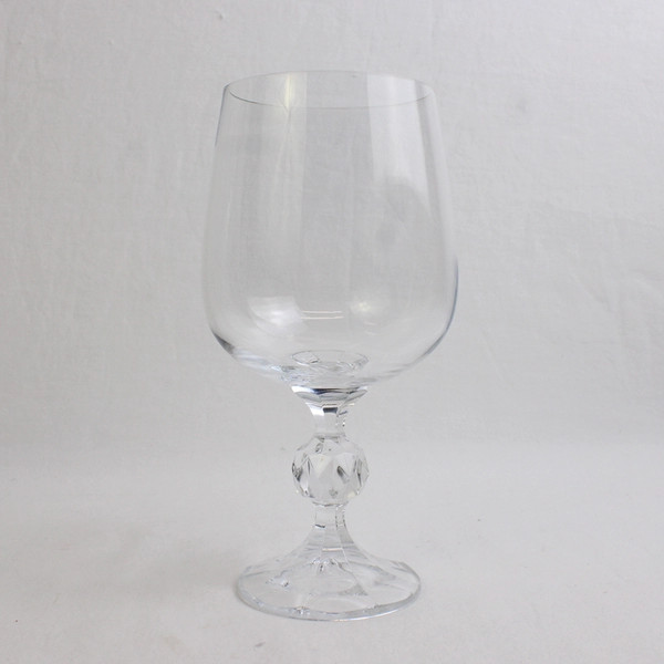 Lot Of 4 Import Assoc Claudia Pattern Water Goblet Clear Glass 6.5" Tall