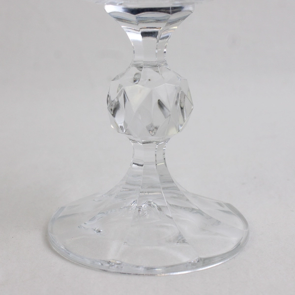 Lot Of 4 Import Assoc Claudia Pattern Water Goblet Clear Glass 6.5" Tall