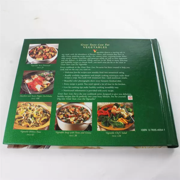 Great Taste Low-Fat Vegetables Time-Life Books 1999 Spiral Cookbook 