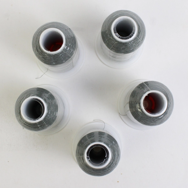 Lot of 5 Gutermann Sewing Thread Miniking Spools 1000m Grey 115 New