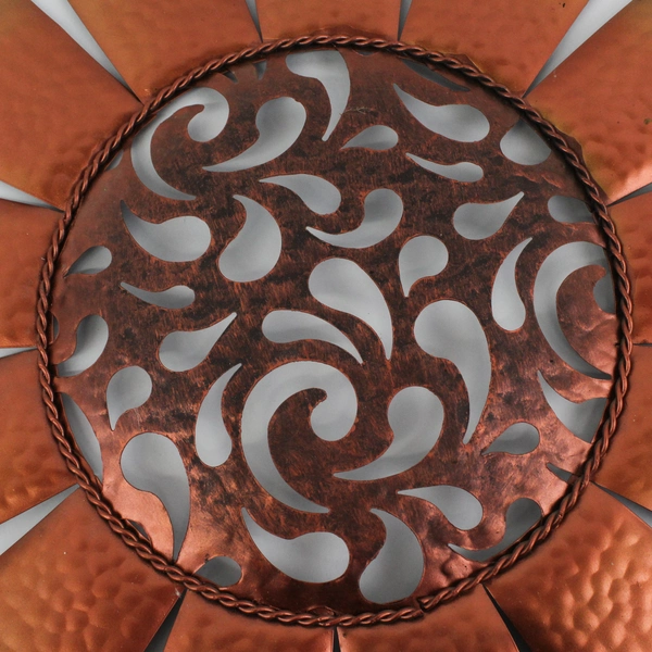 Copper Metal Art Sunflower Wall Hanging 18.5 "