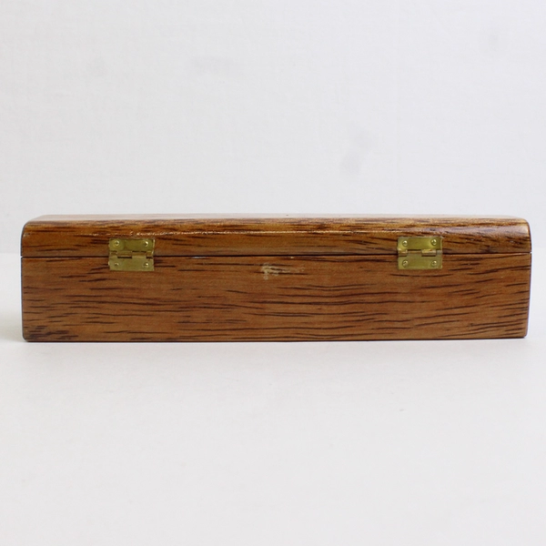 5 Pc Clear Glass Platonic Solids Geometry Set with Wooden Box