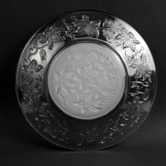 Single Princess House Fantasia Poinsettia Luncheon Salad Dessert Glass Plate 8"