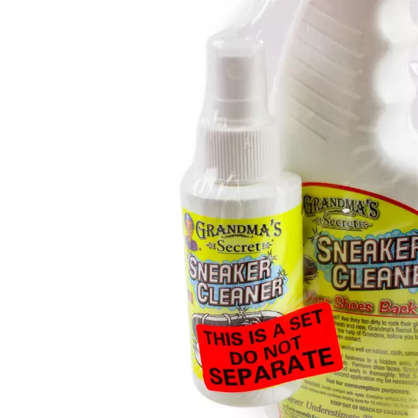 Grandma's Secret Sneaker Cleaner Spray 16oz + 3oz Travel Bottle New