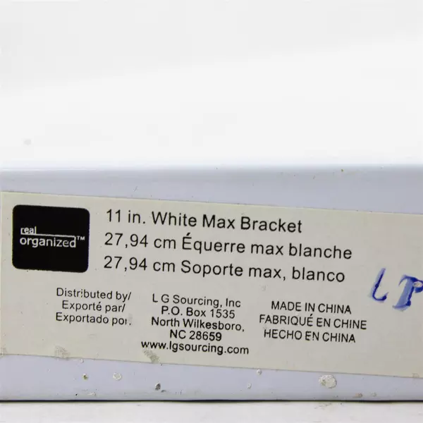 Shelf Brackets 11.5" White Metal Pair Sturdy Wall Shelf Support Used