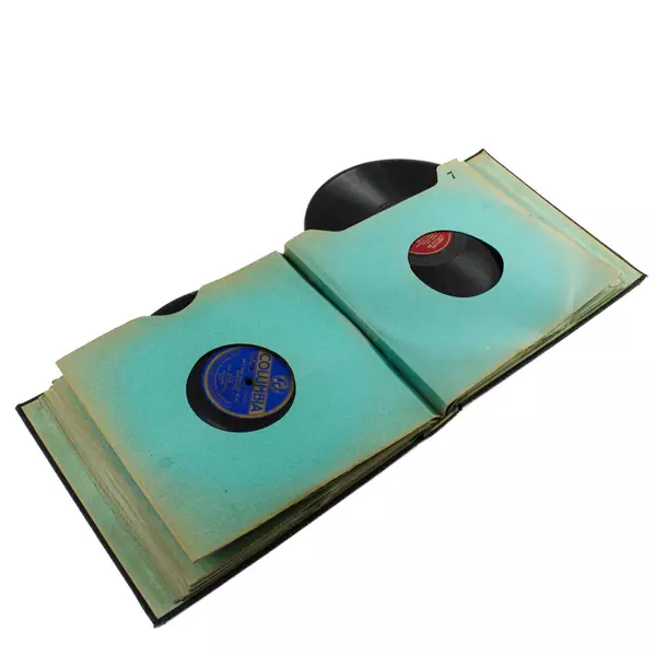 Lot of 10 78 RPM Records in Case Assorted Labels As Is