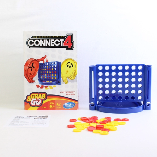 2014 Hasbro Classic Connect 4 Grab & Go Game 2014 B1000 Complete
