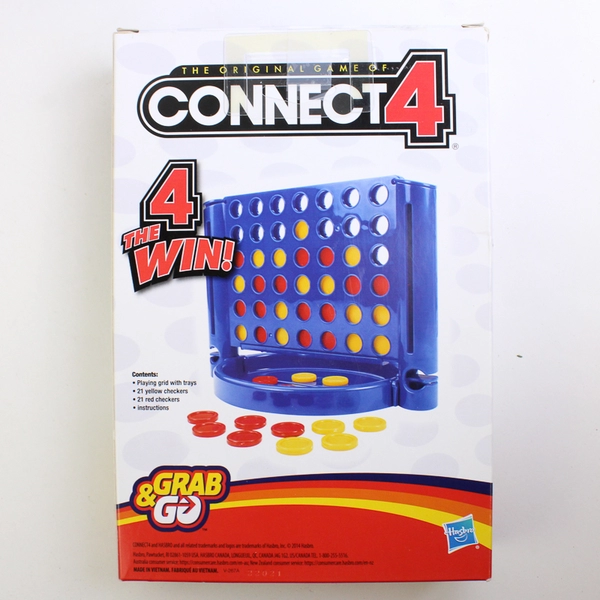 2014 Hasbro Classic Connect 4 Grab & Go Game 2014 B1000 Complete