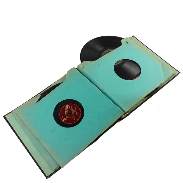 Lot of 10 78 RPM Records Various Songs in Case, Untested