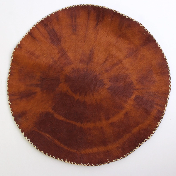 Set of 4 Brown Rustic Western Style Round Placemats 11"