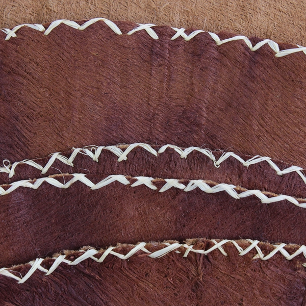 Set of 4 Brown Rustic Western Style Round Placemats 11"