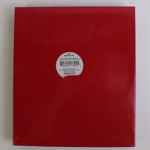 Hallmark Green/Red Ceramic Christmas Tree Cookie Plate 8" Long